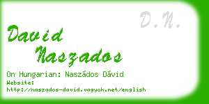 david naszados business card